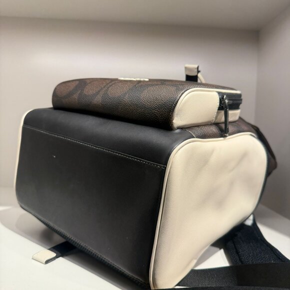 coach Racer Backpack In Blocked Signature Canvas cy775 - Picture 5 of 7